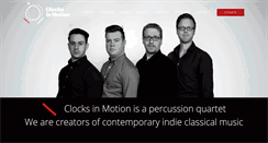 Desktop Screenshot of clocksinmotionpercussion.com