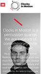 Mobile Screenshot of clocksinmotionpercussion.com